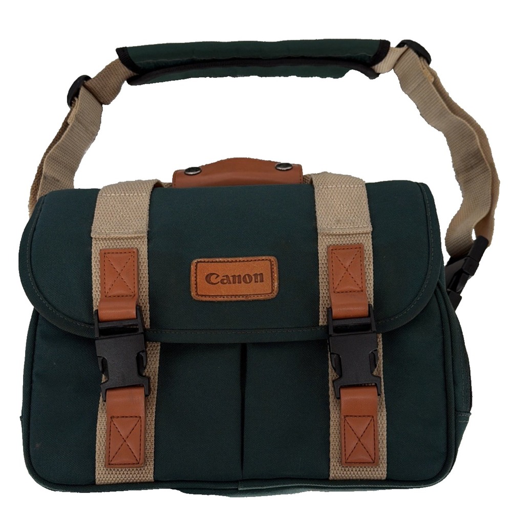 Canon Camera Bag - Forest Green - Shoulder Strap - DSLR Carry Case - Large